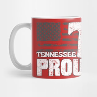 Tennessee State Proud Fan Vintage American Flag Mug